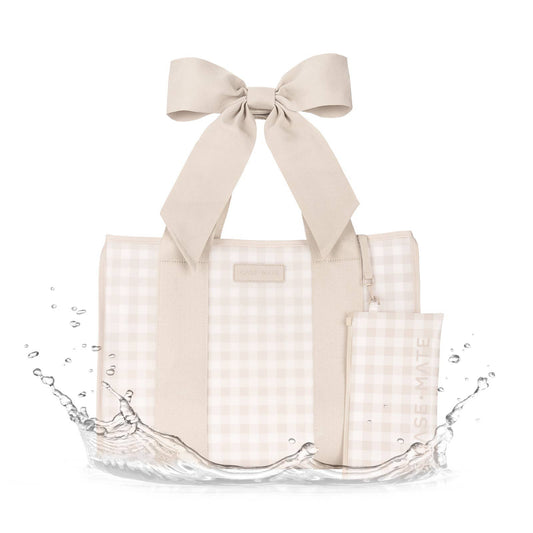 Latte Gingham Case-Mate Tote