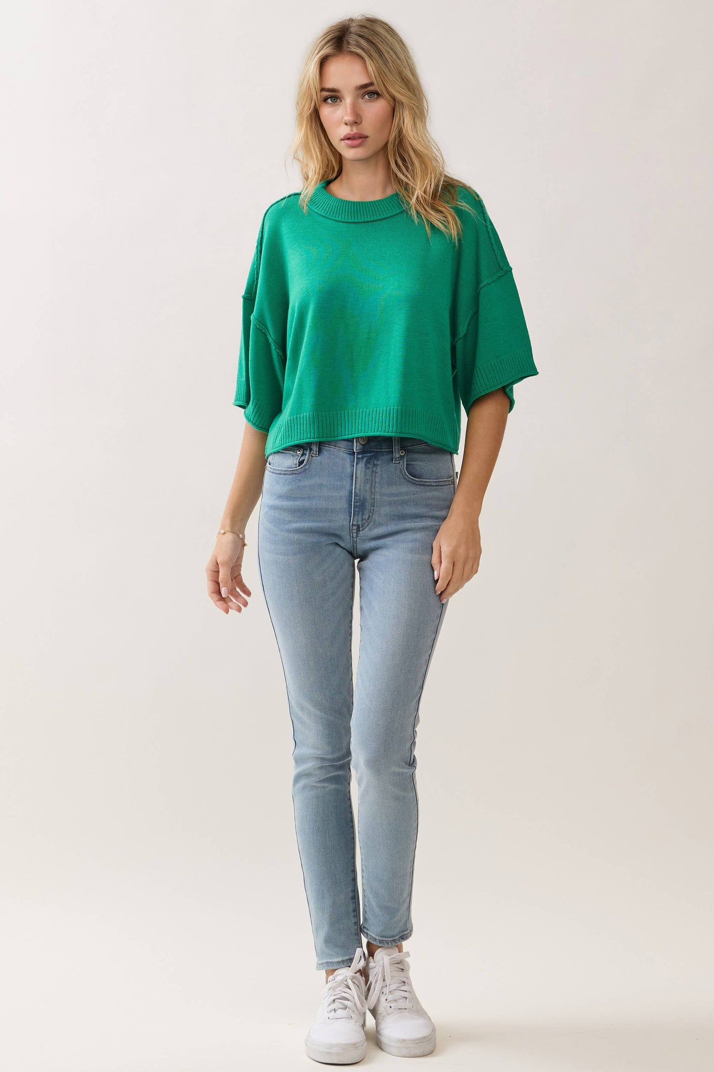 Relaxed Ft Slv Knit Top