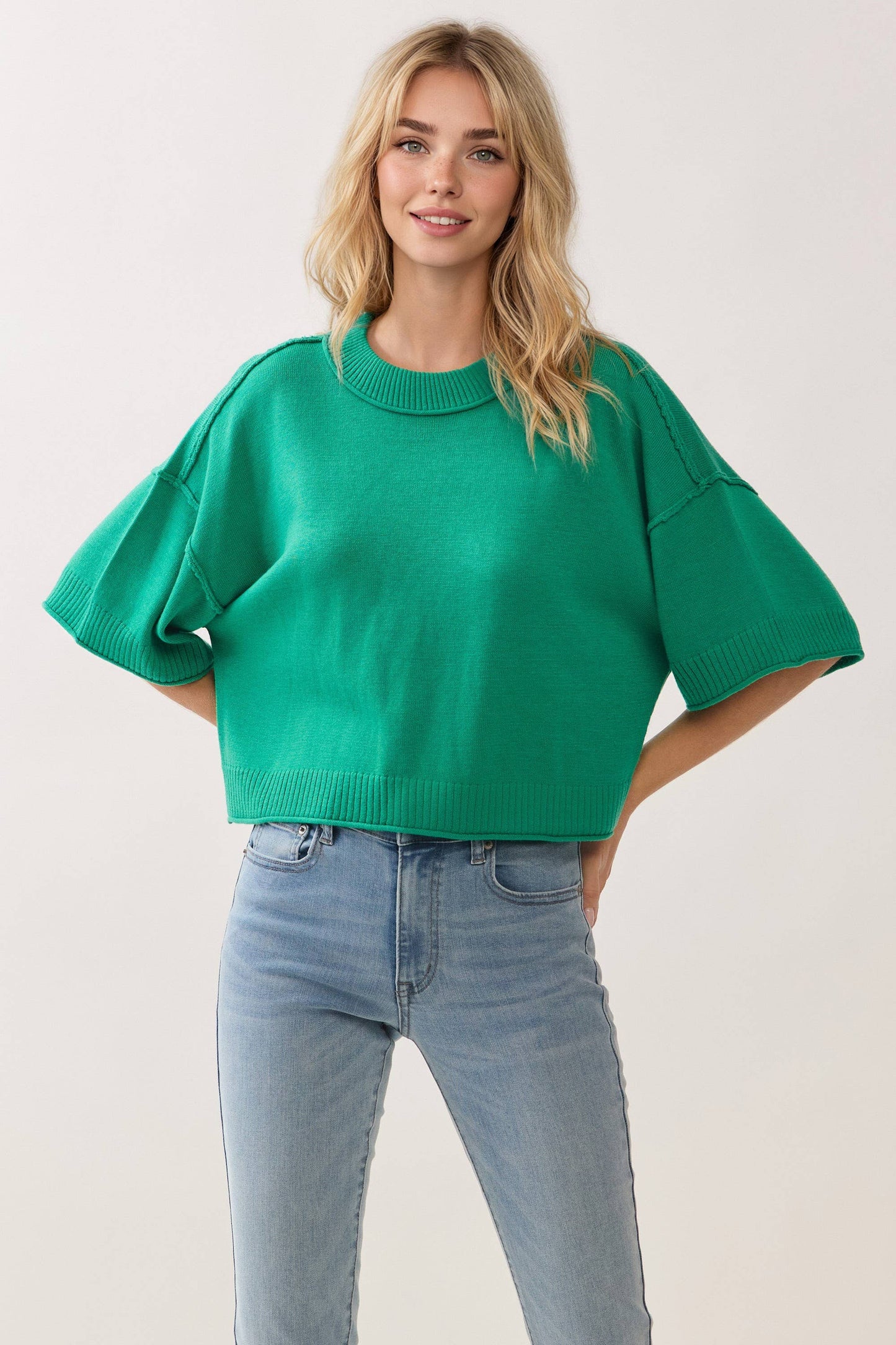 Relaxed Ft Slv Knit Top