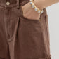 Brown Denim Shorts