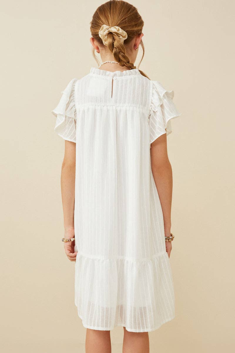 Girls Simple White Dress