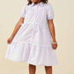 Girls Lavender Collared Dress