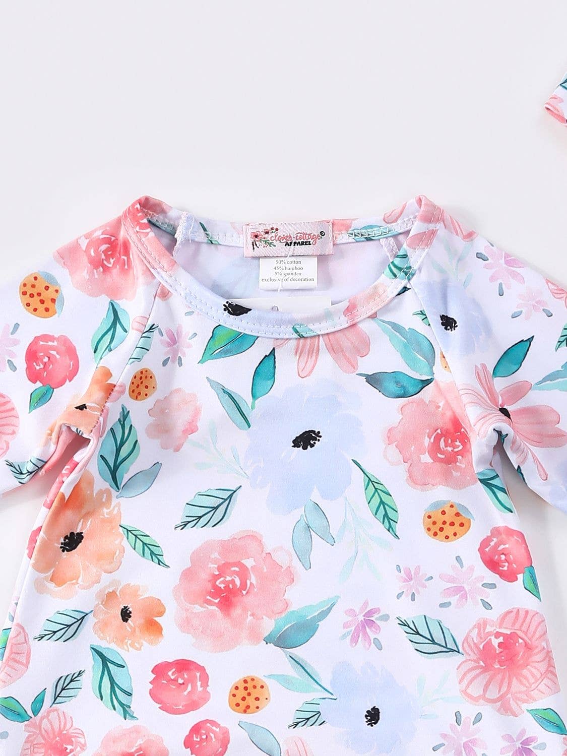 Peach Petals Baby Gown