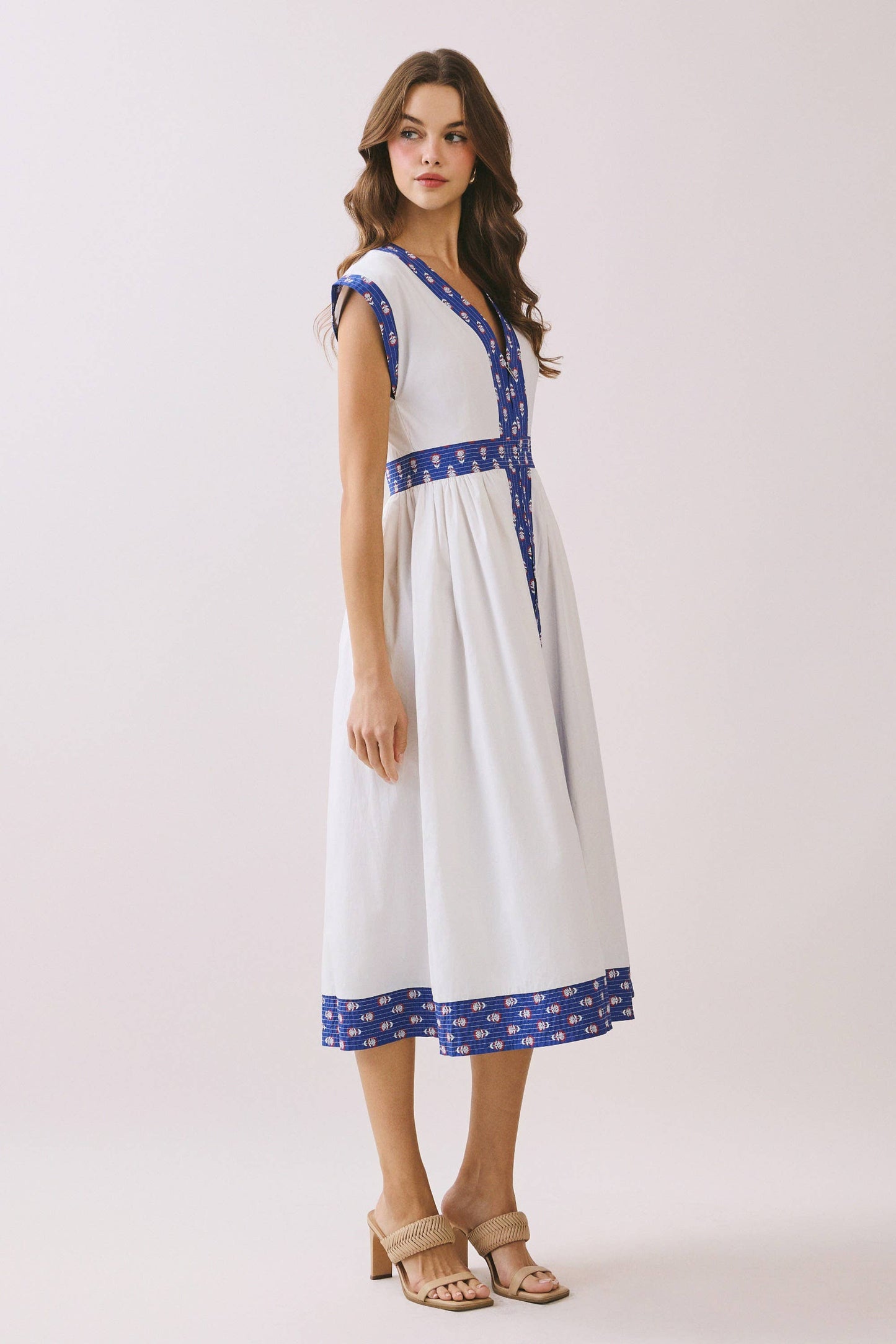 Contrast Trim Detail Dress