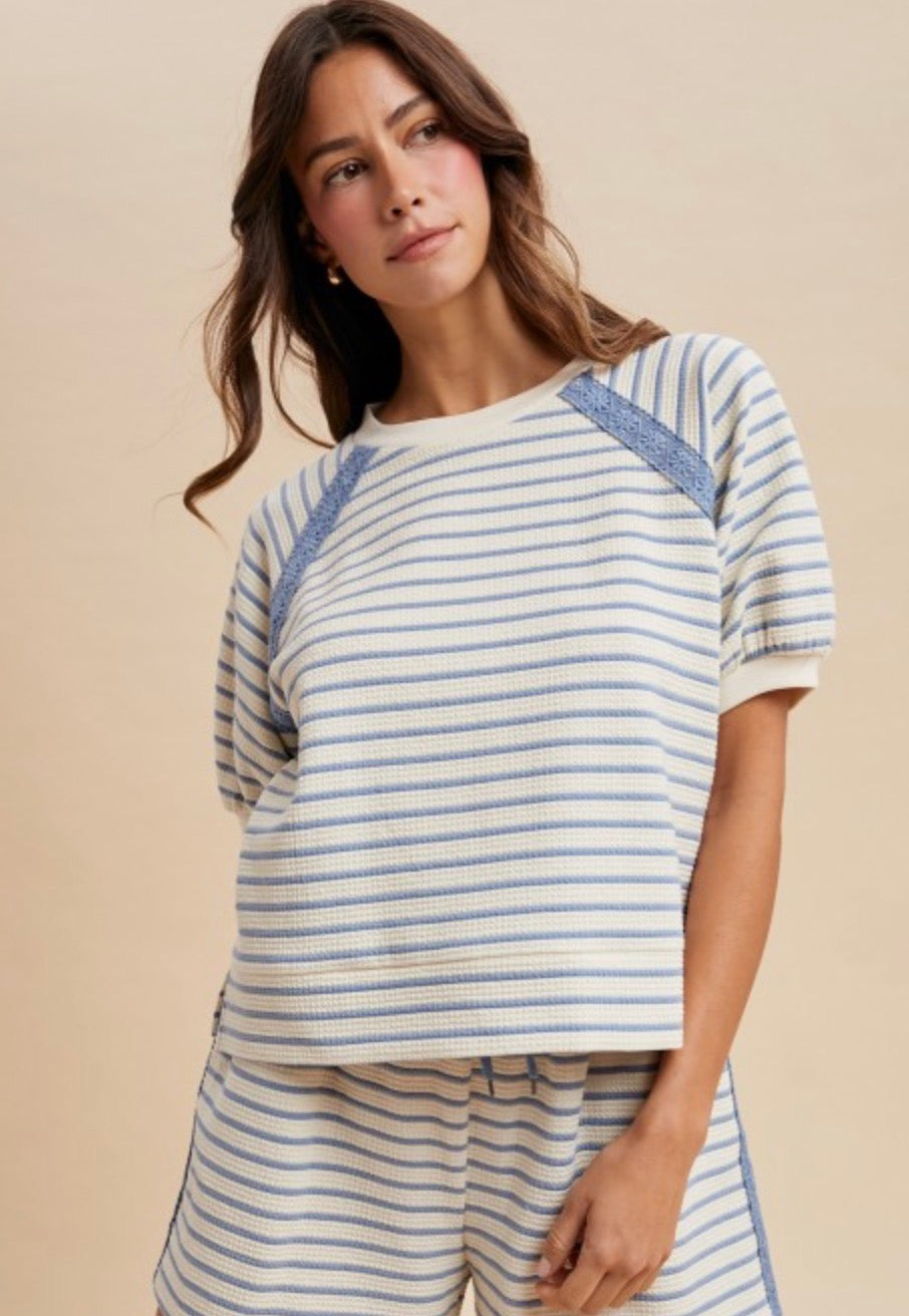 Annie Stripe Shorts Set