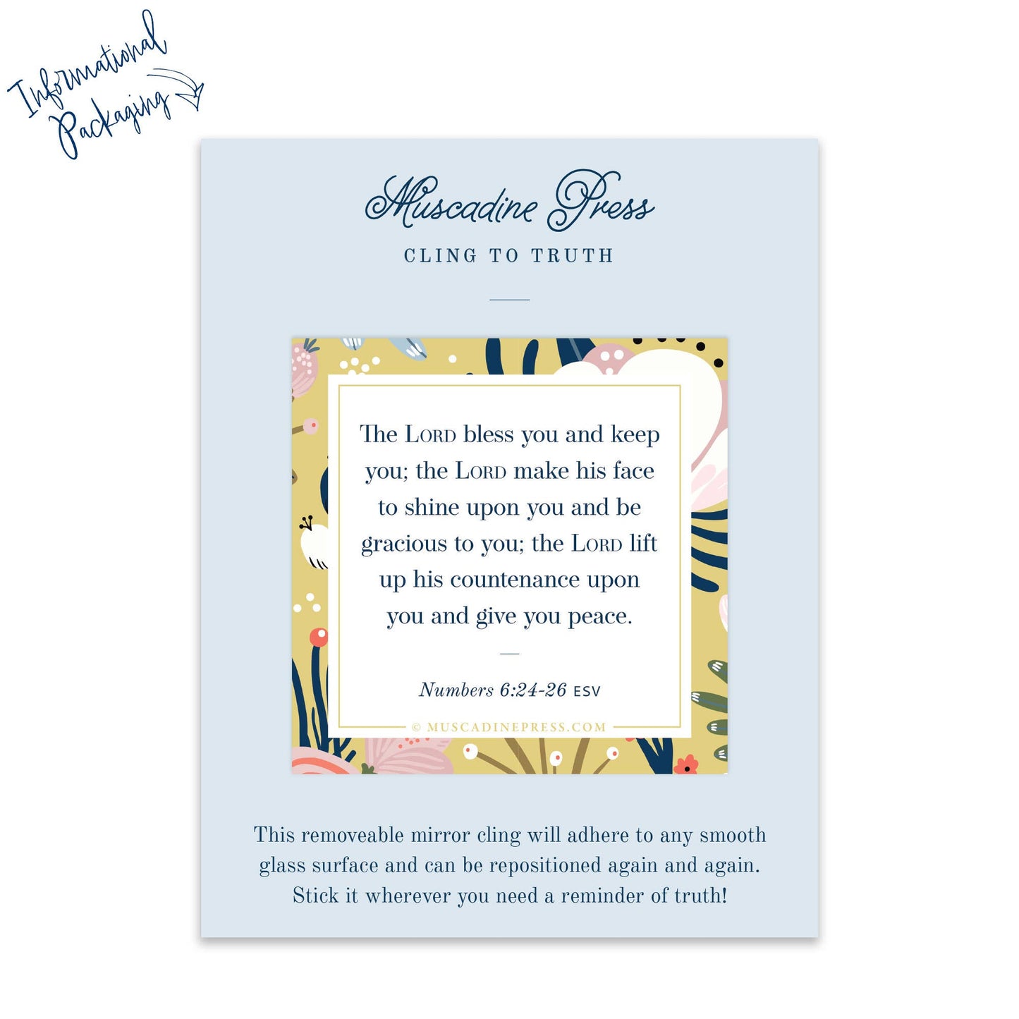 Scripture Static Cling, Benediction