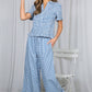 Gingham Ruffled  Cropped Pants