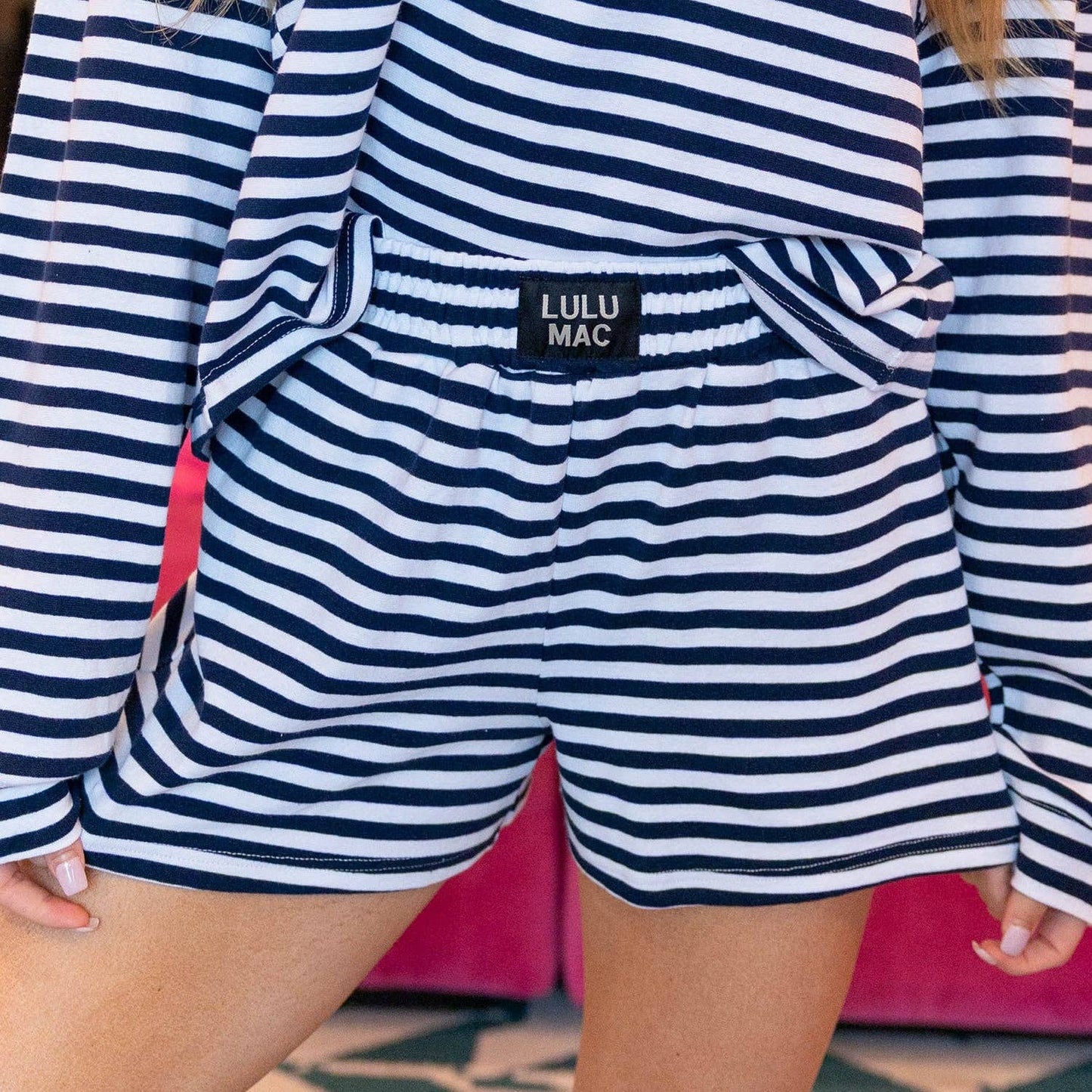 Lulu Mac Navy Stripe Set