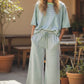 Striped Knit Top and Pants Set