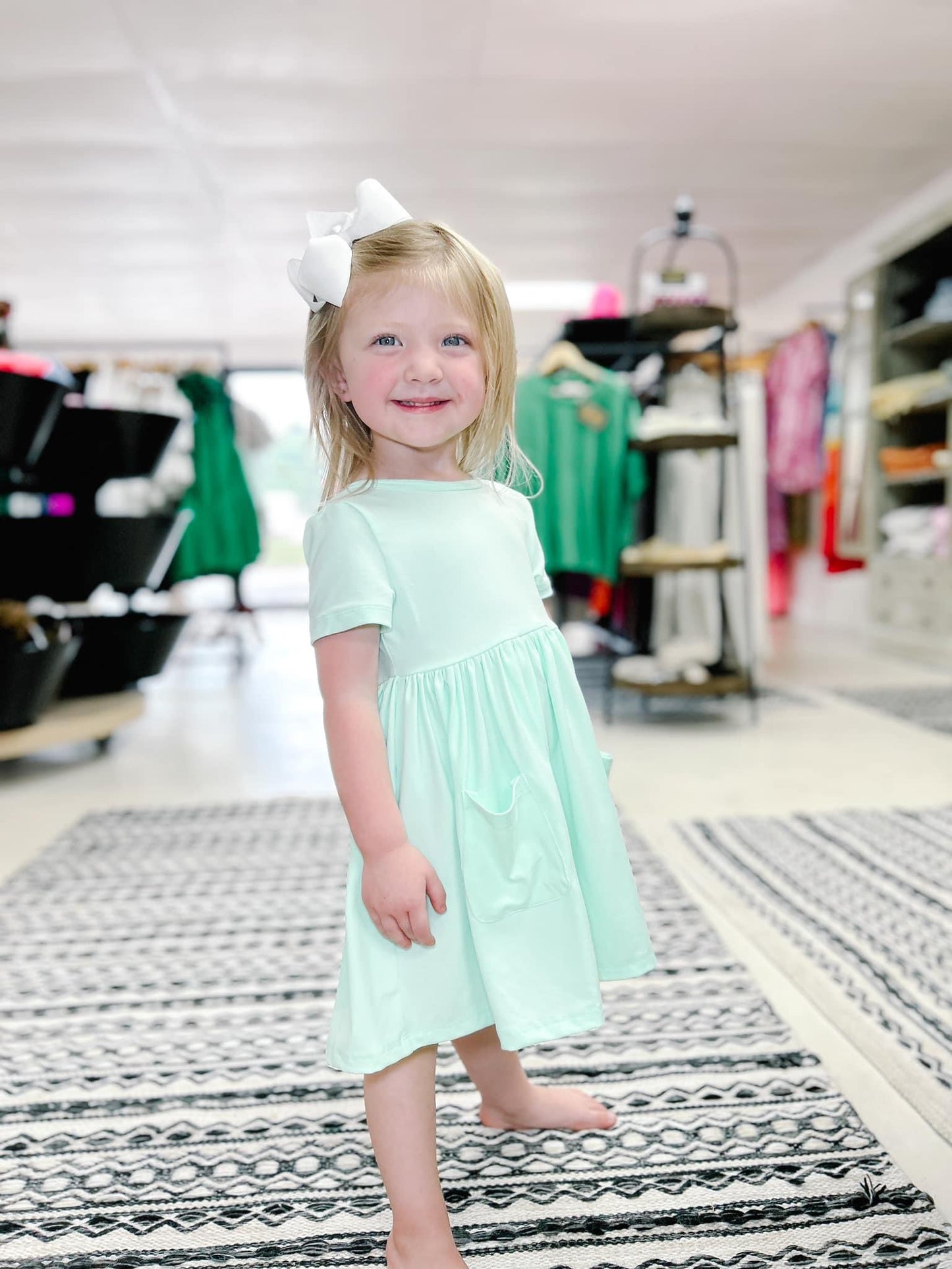 MR Pastel Green Twirl Dress
