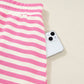 LDC Striped Sleeveless Polo Two-Piece Set Casual Outfit