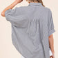 Oversized Short Sleeve Button Down Shirt