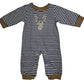 Three Sisters Deer Appliqué Boys Romper