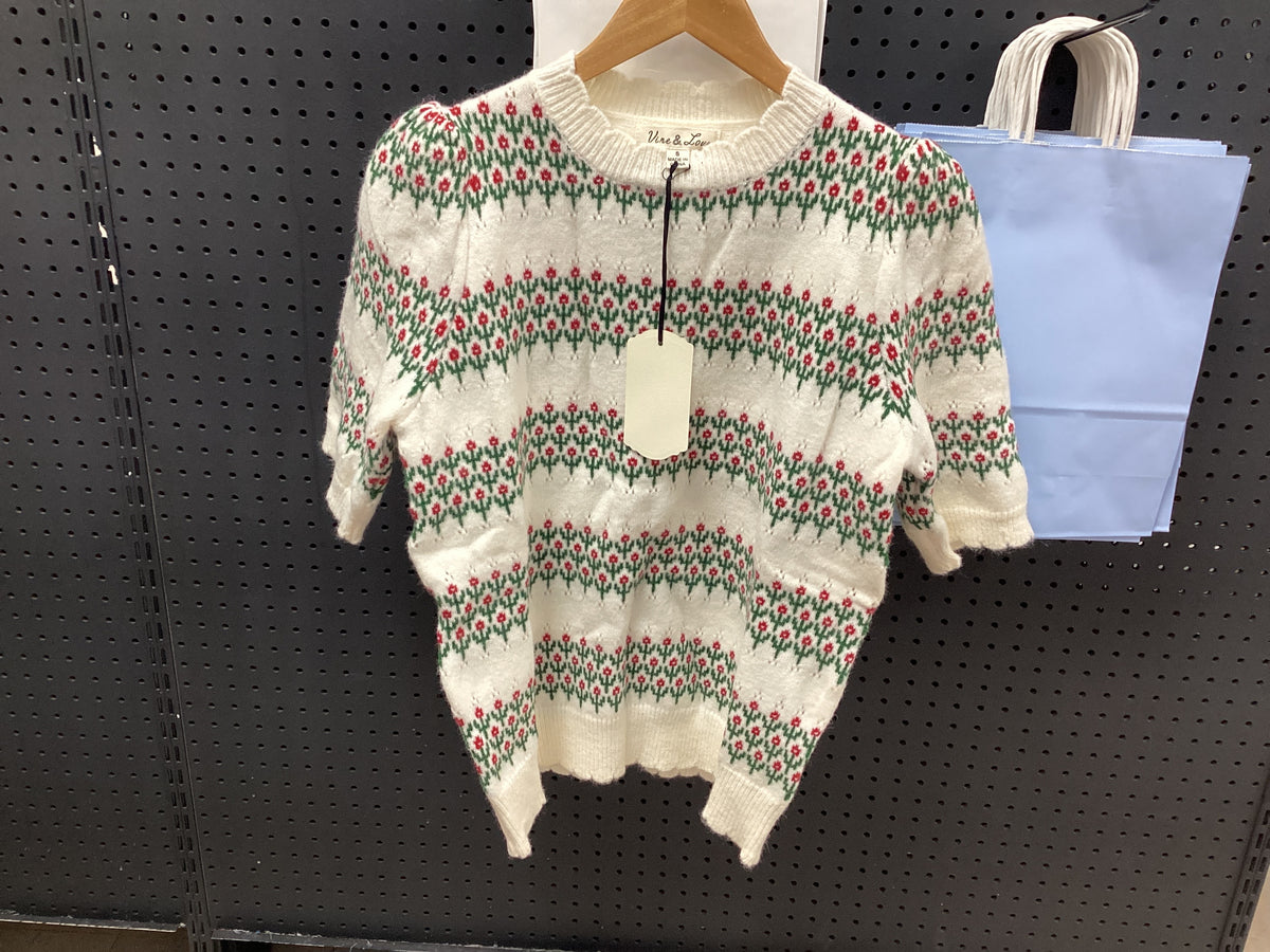 Floral knit Sweater