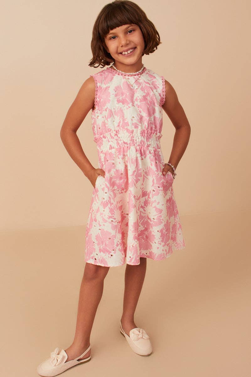 Girls Pink Floral Dress
