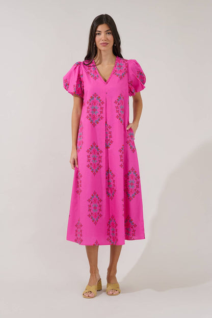 Minley Midi Dress Floral