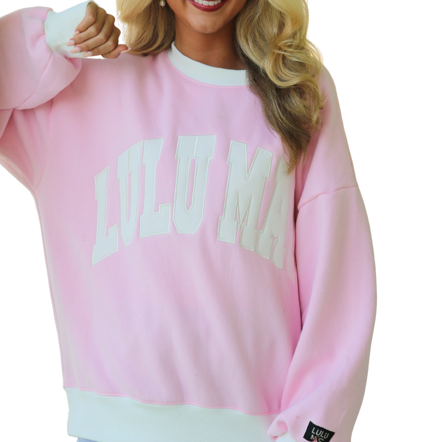 Lulu Mac Sweatshirt Pink/White