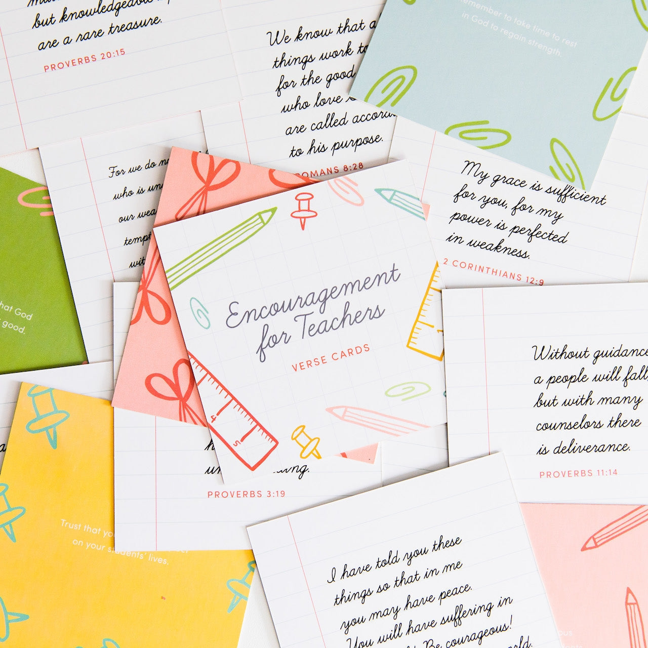 Encouragement For Teachers Verse Cards