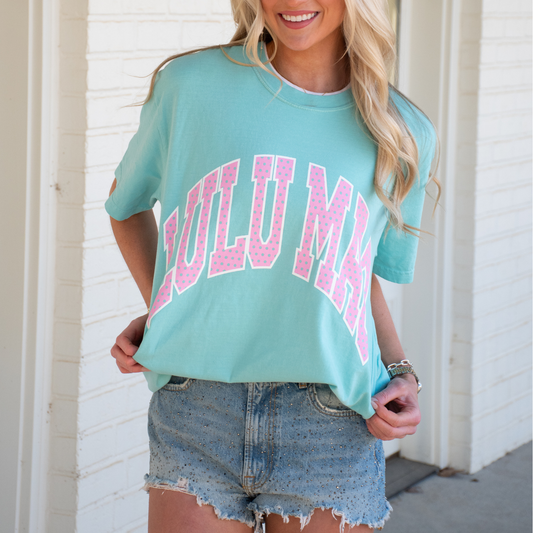 Lulu Mac Dot Adult Chalky Mint Tee