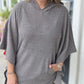 SS Ribbed Knit Poncho Top