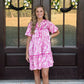 Paisley Button Dress