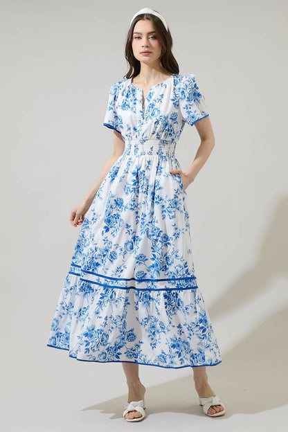 Ariana Blue Floral Dress