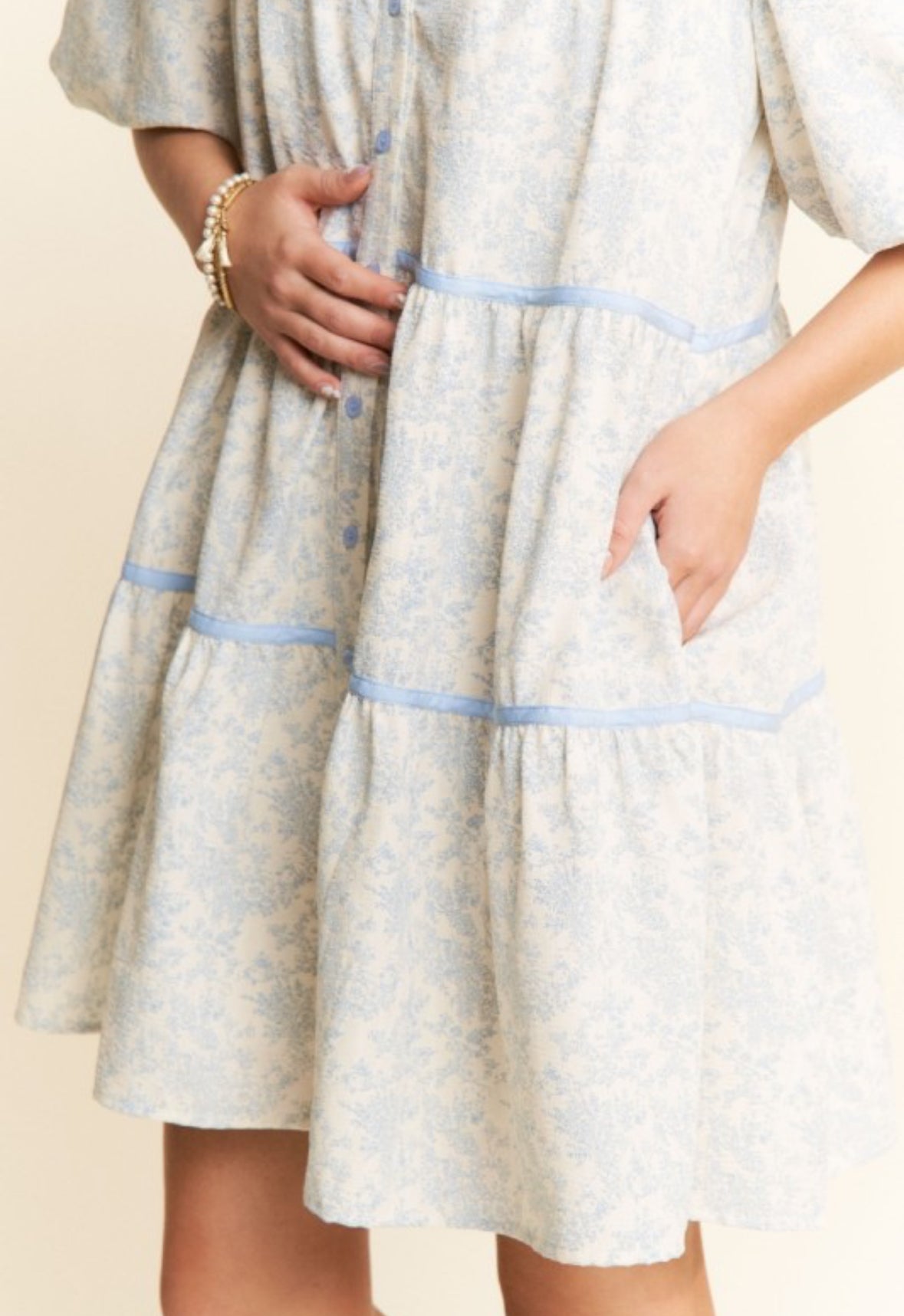 Floral Blue Dress