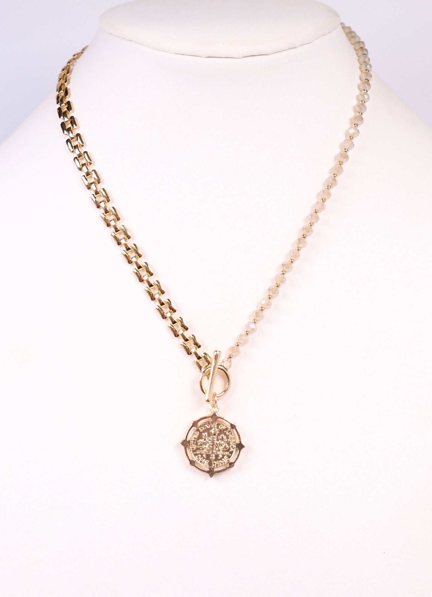 McKeen Charm Toggle Necklace GOLD