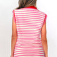 LDC Striped Sleeveless Polo Two-Piece Set Casual Outfit