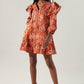 Sammy Marmalade Ruffle Drop Waist Dress