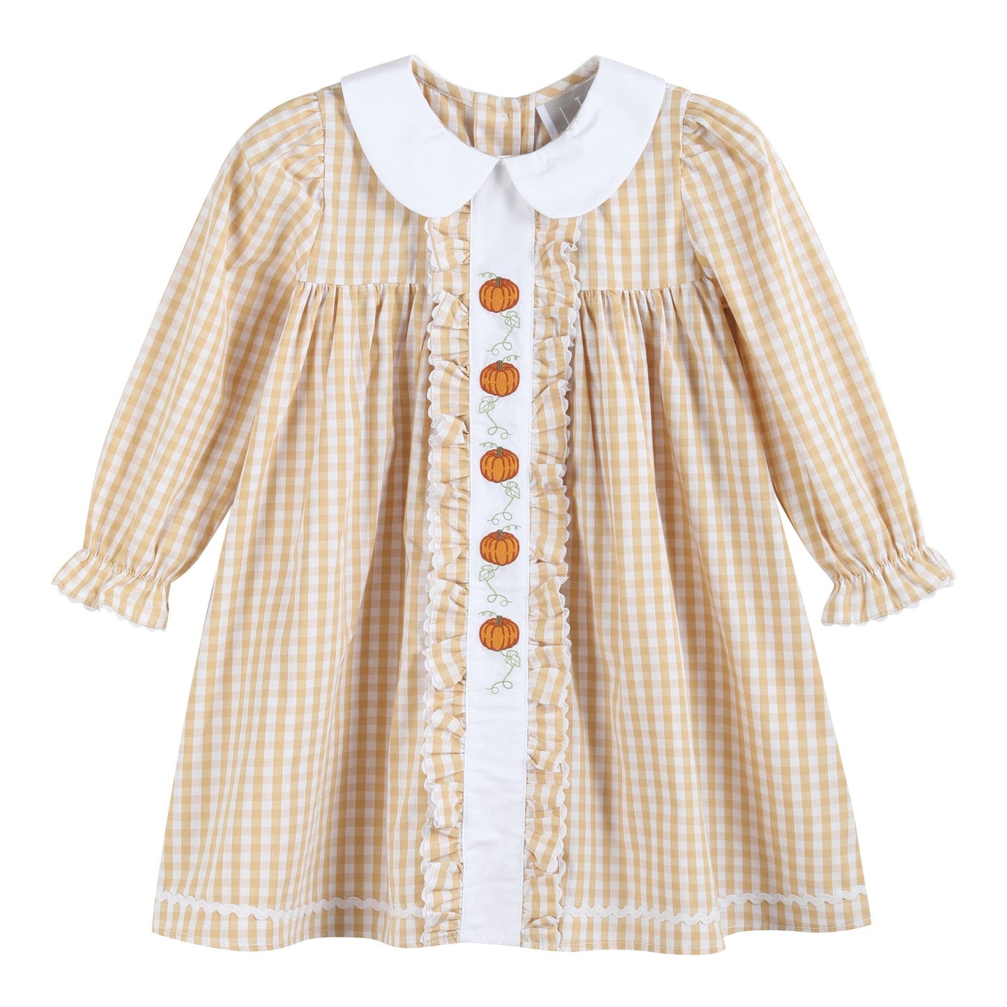Gingham Pumpkin Ruffle Dress