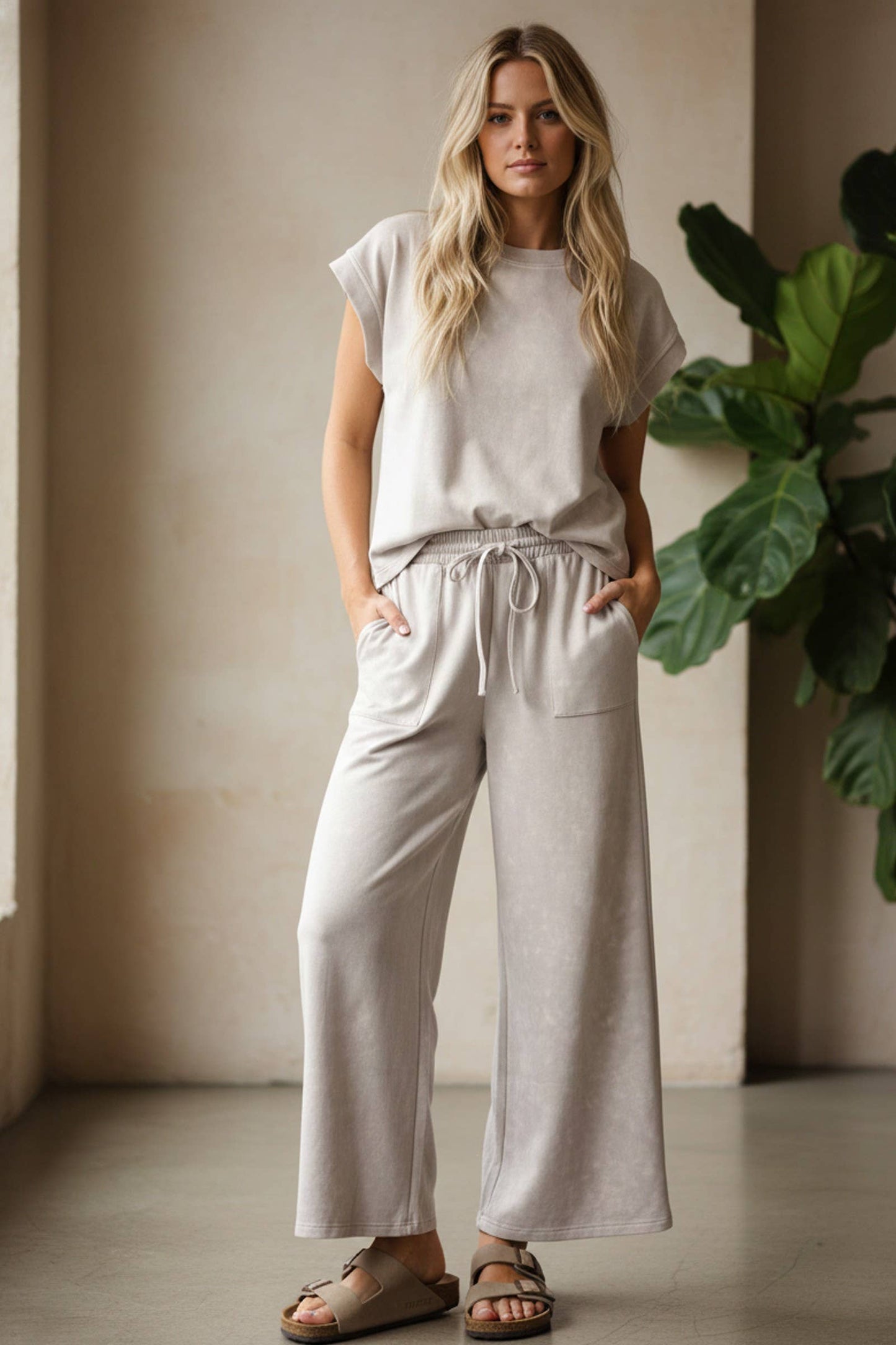 Lorra Scuba Pants Set