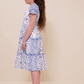 Girls Blue Floral Midi Dress