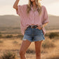 Oversized Short Sleeve Button Down Shirt