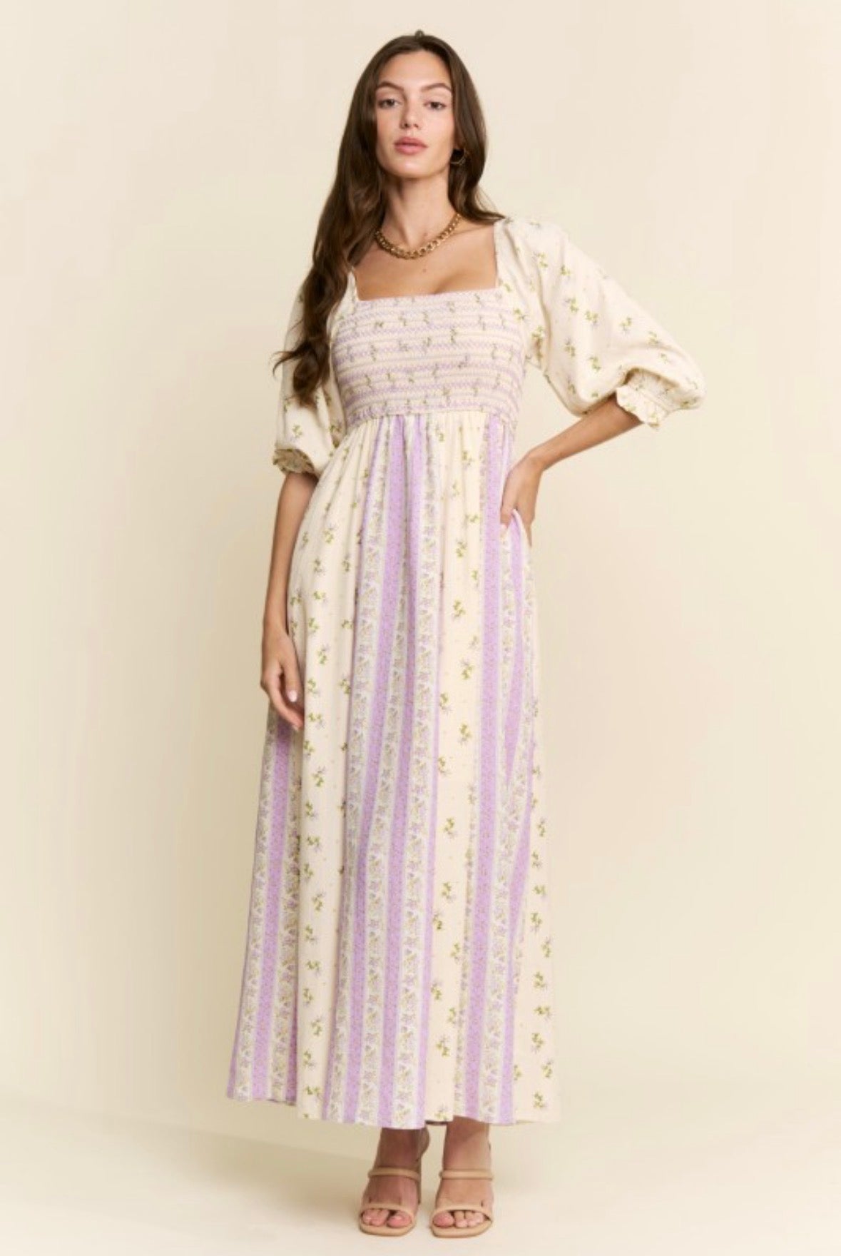 Lavender Floral Dress