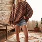 Polka Dot Scuba Pullover