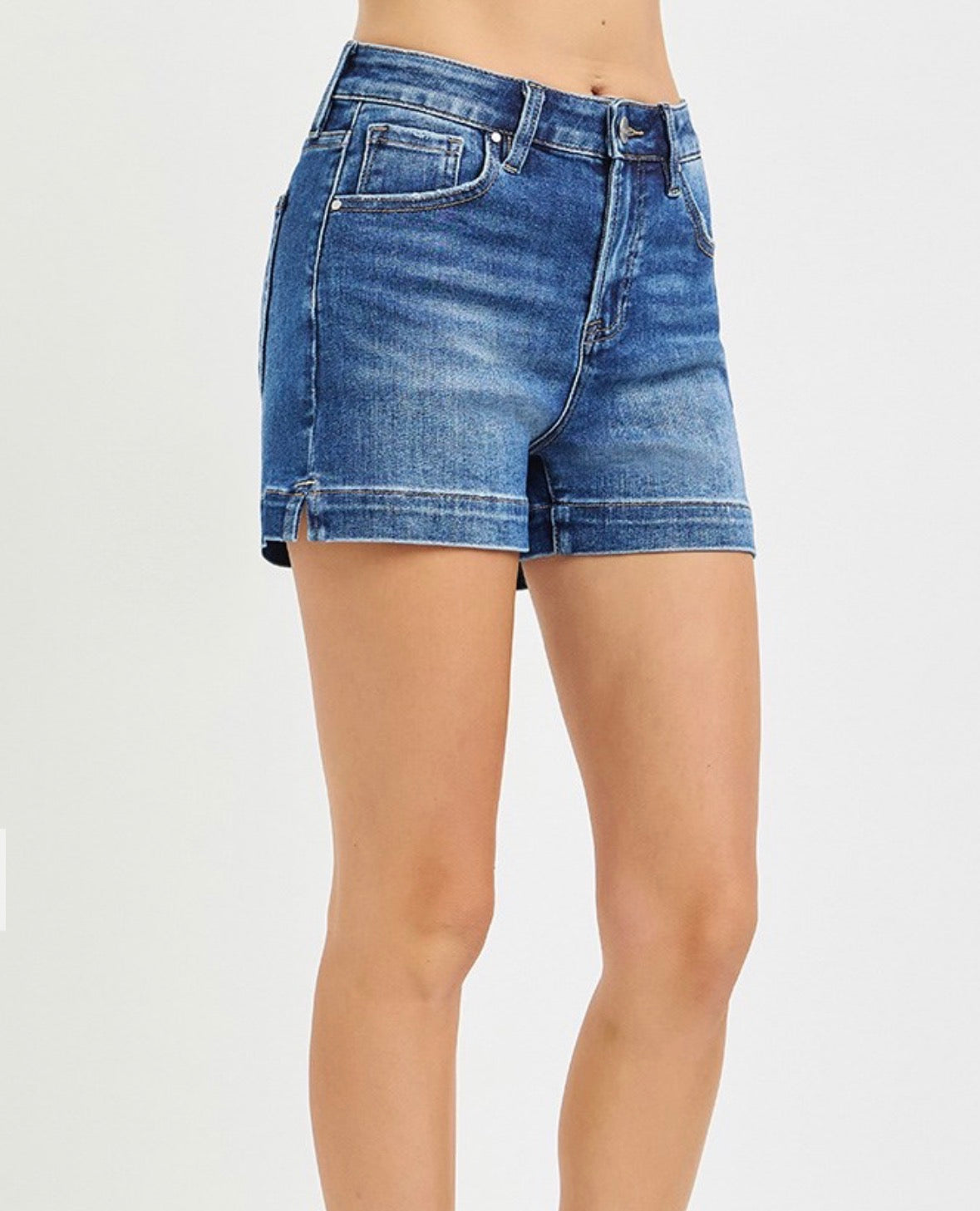 Risen Basic Side Slit Shorts