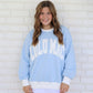 Lulu Mac Sweatshirt Lt Blue/White