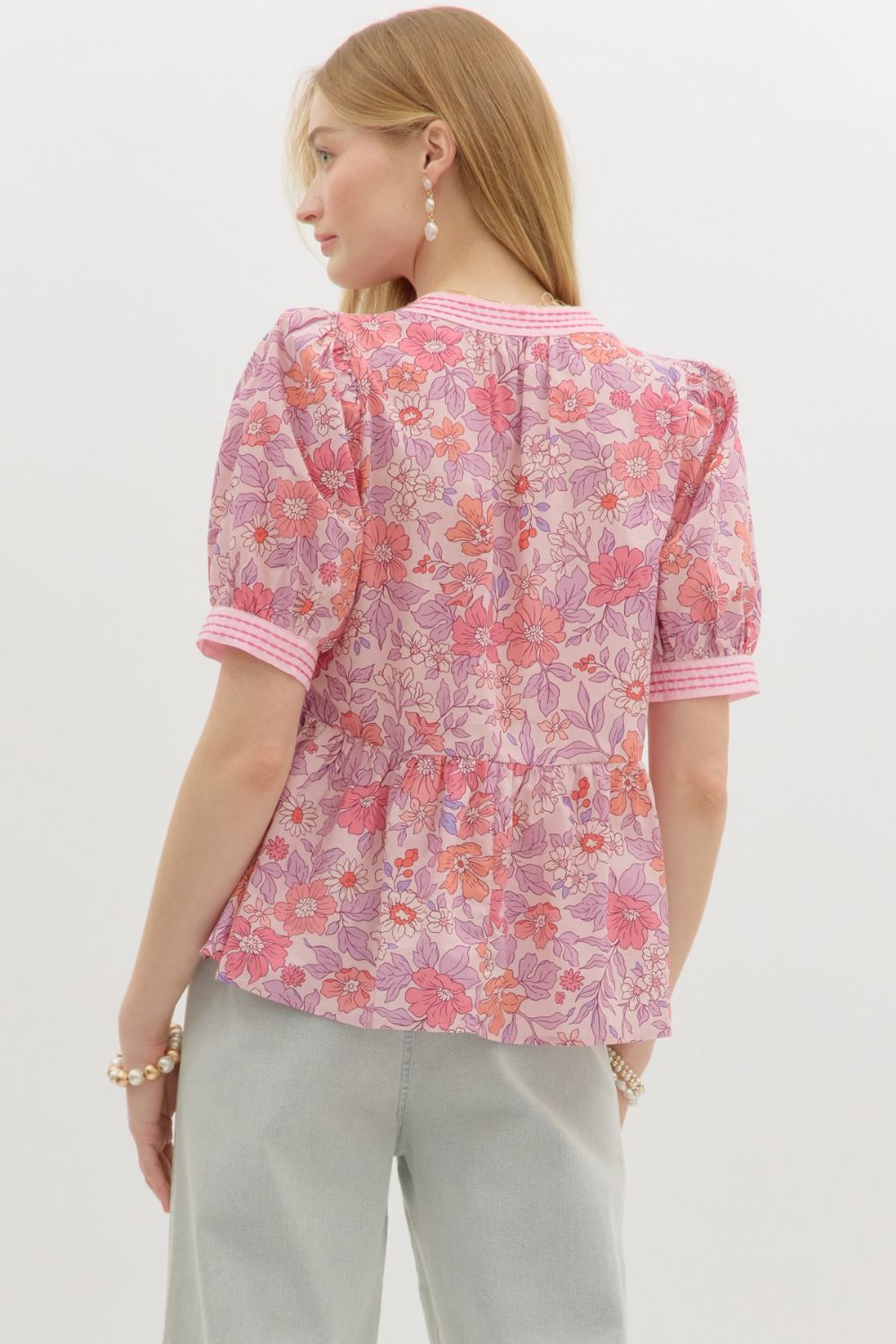 Jenson Pink Floral Top