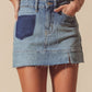 Washed Denim Mini Skirt