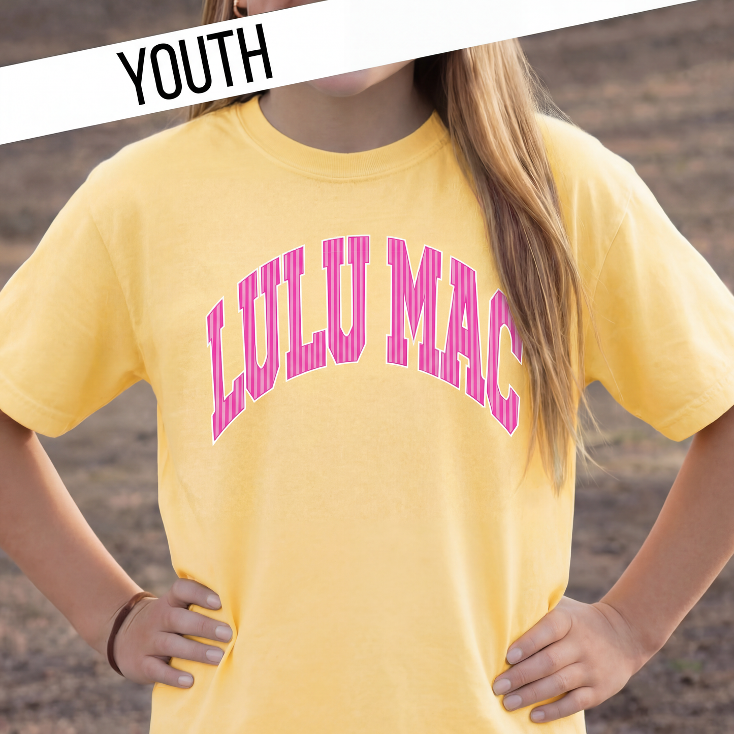 Lulu Mac Stripe Butter Youth Tee