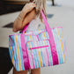 Multi Stripes Oversized Foldable Tote