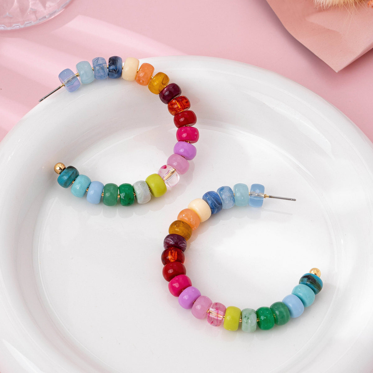 Beaded Hoops