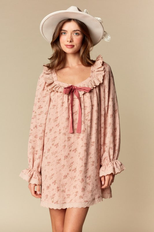 Floral Babydoll Mini Dress