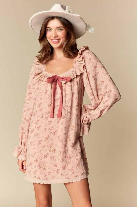 Floral Babydoll Mini Dress