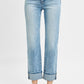 Straight Cuffed Risen Jeans