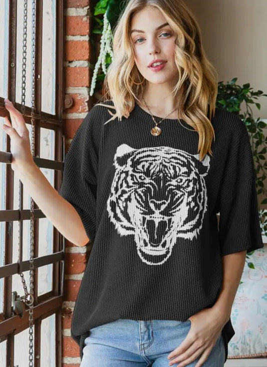 SS Ribbed Tiger Top
