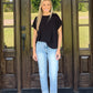 Straight Cuffed Risen Jeans