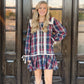 Plaid Trim Dress