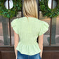 Smocked Lime Blouse